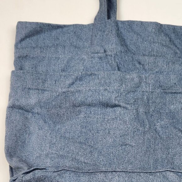 GDS Cloth Goods Blue Chambray Cotton Tote Bag Pockets - Picture 4 of 7
